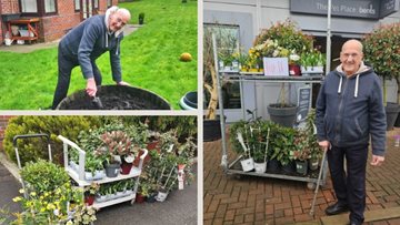 Care home resident overjoyed as Wigan community comes together to revamp garden